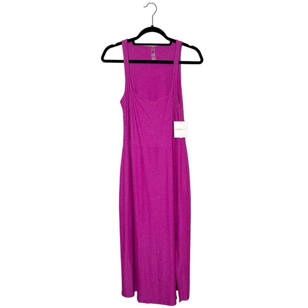 NWT Beyond Yoga Featherweight Get Away Midi Dress Women's Purple Size Medium